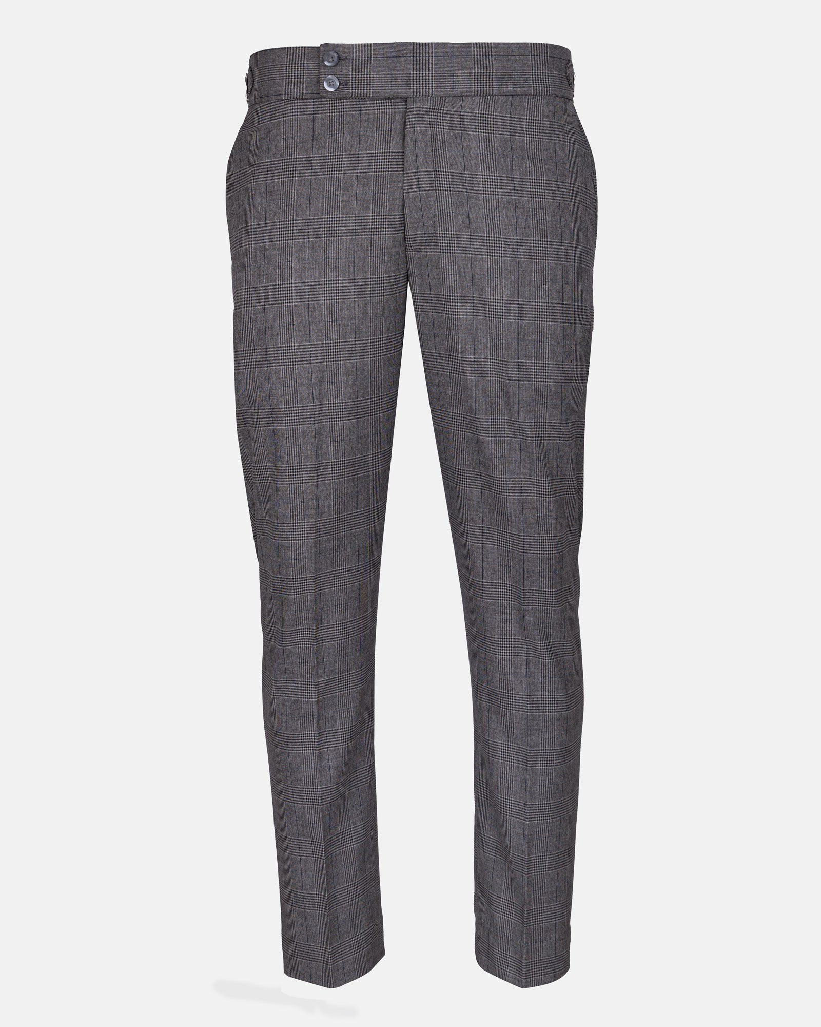 Sander Grey Checked Formal Italian Pant - John Ellies