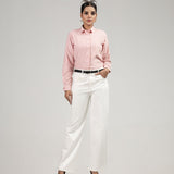 Strata Red Stripes Oxford Cotton Women Shirt - John Ellies
