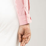 Strata Red Stripes Oxford Cotton Women Shirt - John Ellies