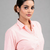 Strata Red Stripes Oxford Cotton Women Shirt