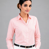 Strata Red Stripes Oxford Cotton Women Shirt