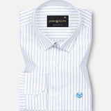 Mereux White Stripe Oxford Cotton Shirt - John Ellies