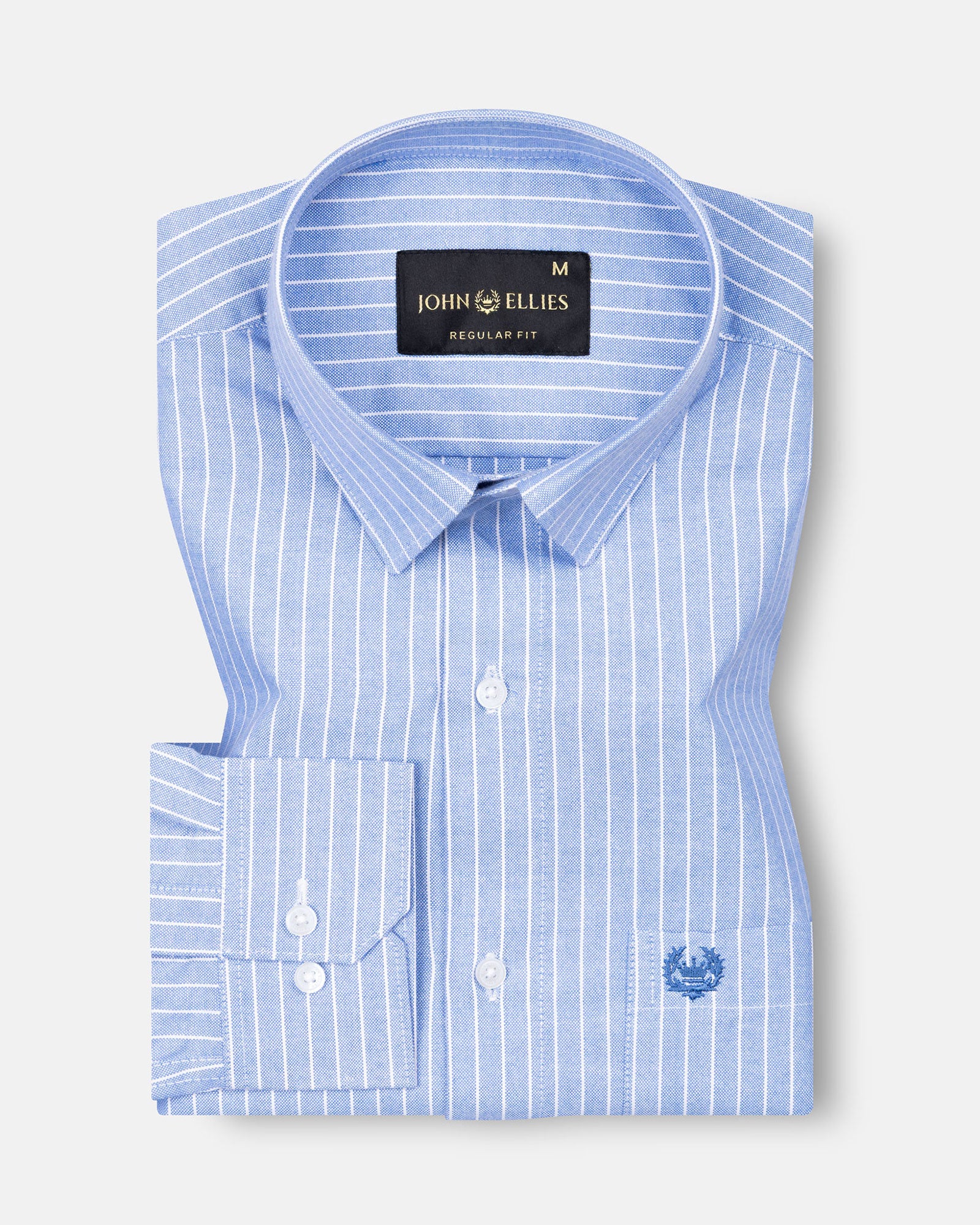Mereux Blue Stripe Oxford Cotton Shirt - John Ellies