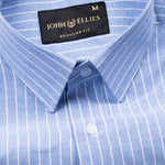 Mereux Blue Stripe Oxford Cotton Shirt - John Ellies