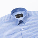 Mereux Blue Stripe Oxford Cotton Shirt - John Ellies