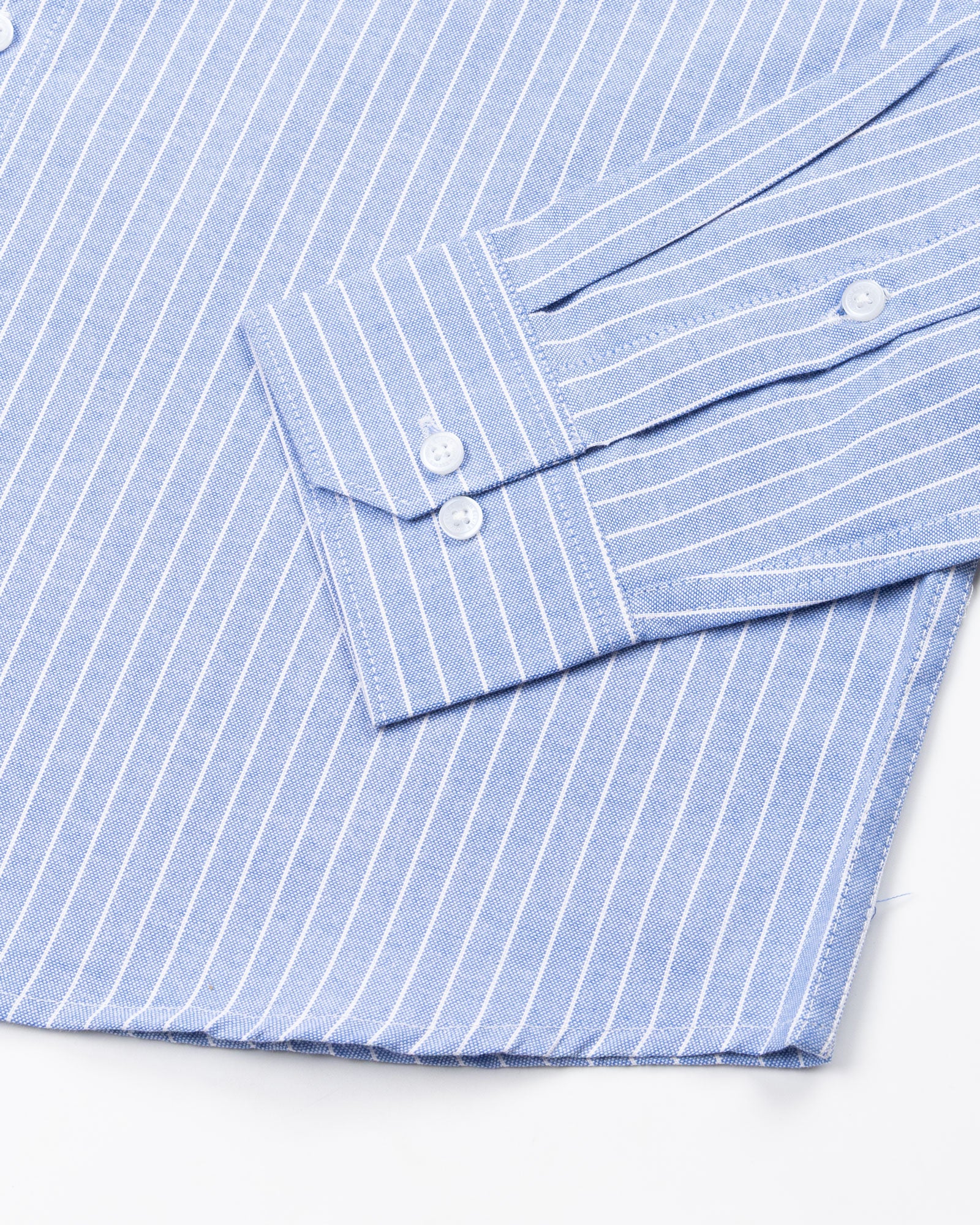 Mereux Blue Stripe Oxford Cotton Shirt - John Ellies