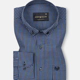 Tauren Grey Check Button Down Cotton Shirt - John Ellies