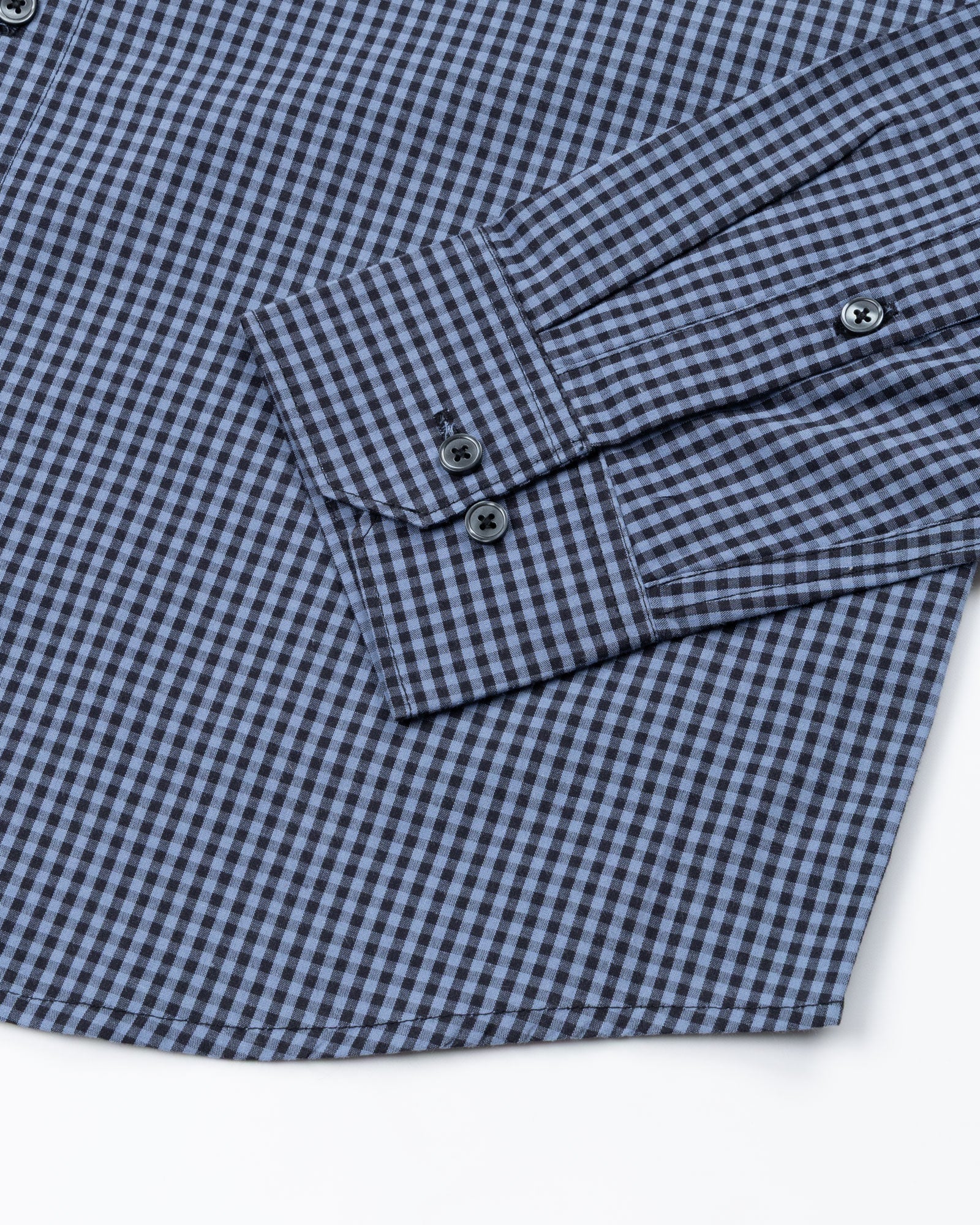 Tauren Grey Check Button Down Cotton Shirt - John Ellies