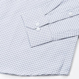 Tauren Silver Check Button Down Oxford Cotton Shirt - John Ellies