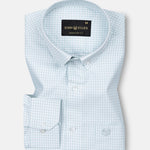 Tauren Green Check Button Down Oxford Cotton Shirt - John Ellies