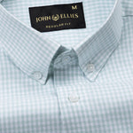 Tauren Green Check Button Down Oxford Cotton Shirt - John Ellies