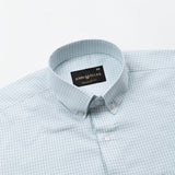 Tauren Green Check Button Down Oxford Cotton Shirt - John Ellies