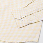 Tauren Yellow Check Button Down Oxford Cotton Shirt - John Ellies