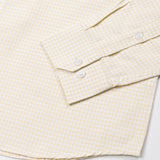 Tauren Yellow Check Button Down Oxford Cotton Shirt - John Ellies