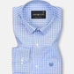 Tauren Blue Check Oxford Cotton Shirt - John Ellies