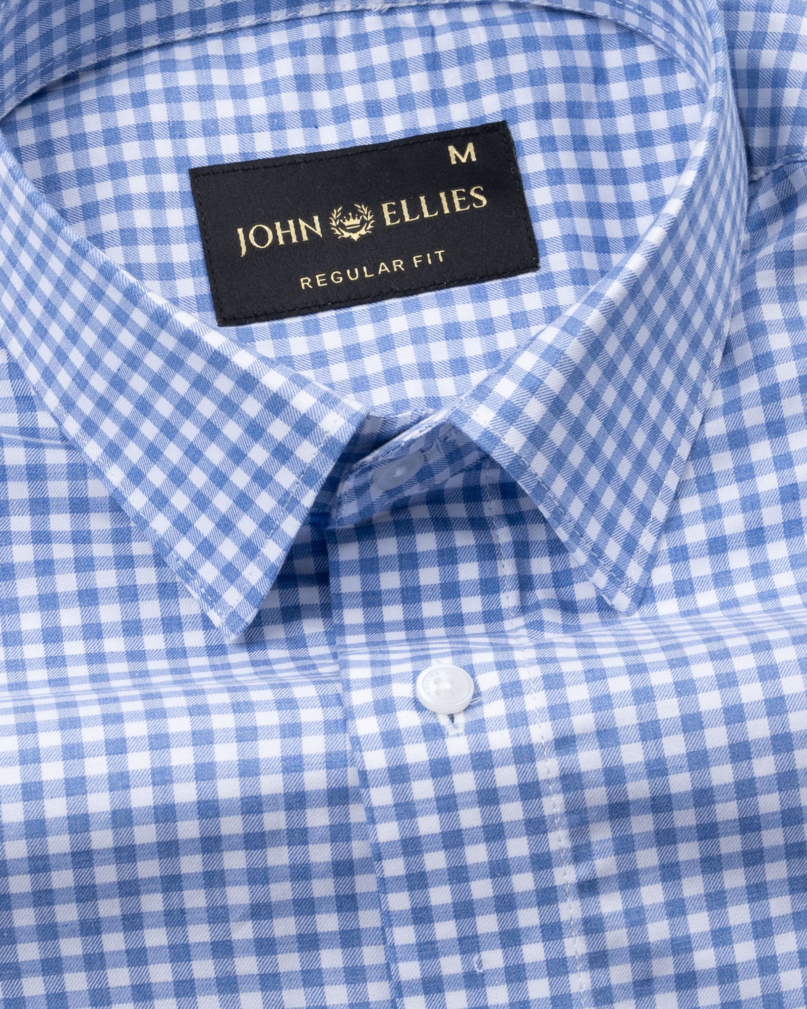 Tauren Blue Check Oxford Cotton Shirt - John Ellies