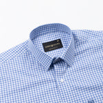 Tauren Blue Check Oxford Cotton Shirt - John Ellies