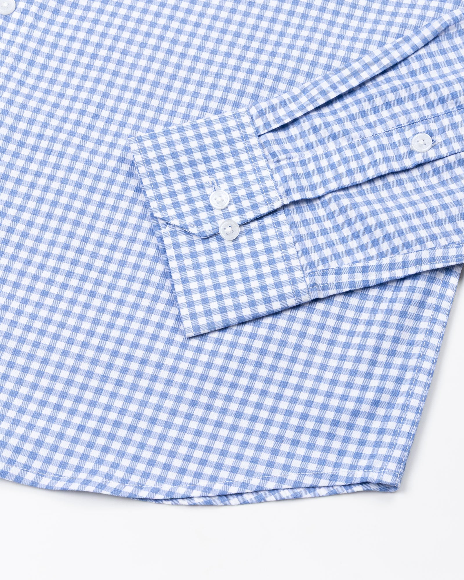 Tauren Blue Check Oxford Cotton Shirt - John Ellies