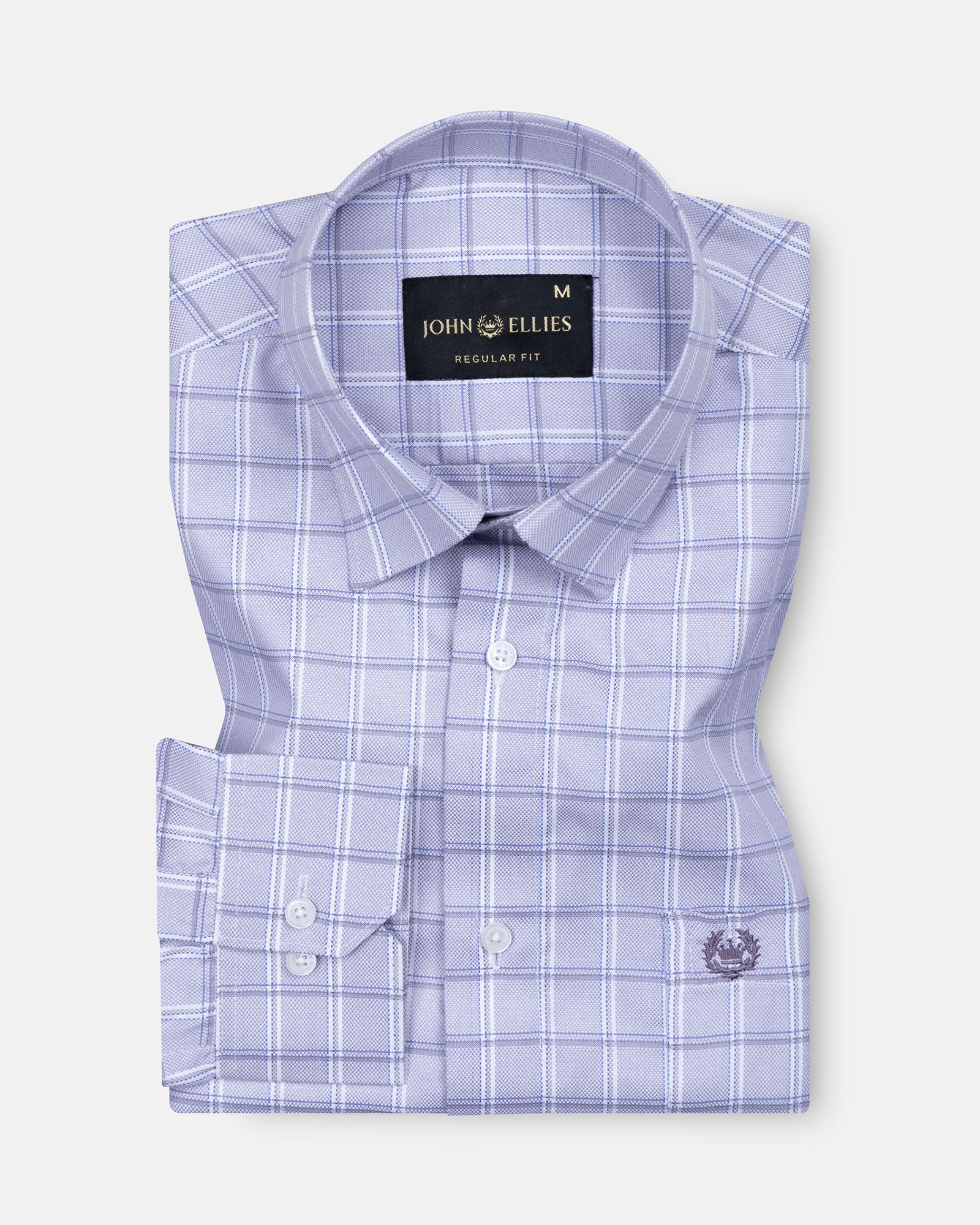 Ravn Purple Check Cotton Shirt - John Ellies