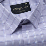 Ravn Purple Check Cotton Shirt - John Ellies