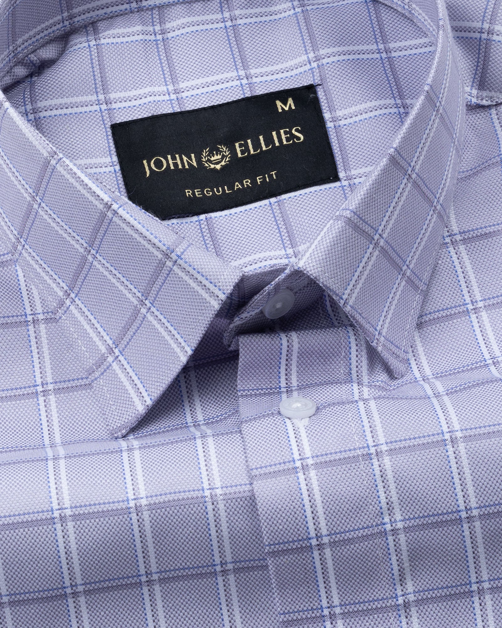 Ravn Purple Check Cotton Shirt - John Ellies