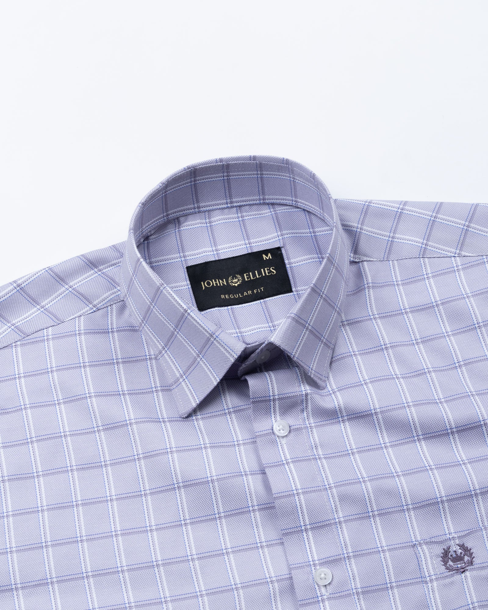 Ravn Purple Check Cotton Shirt - John Ellies