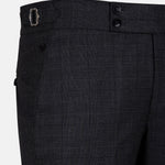 Sander Black Checked Formal Italian Pant - John Ellies