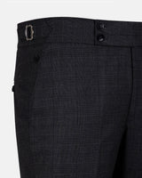 Sander Black Checked Formal Italian Pant