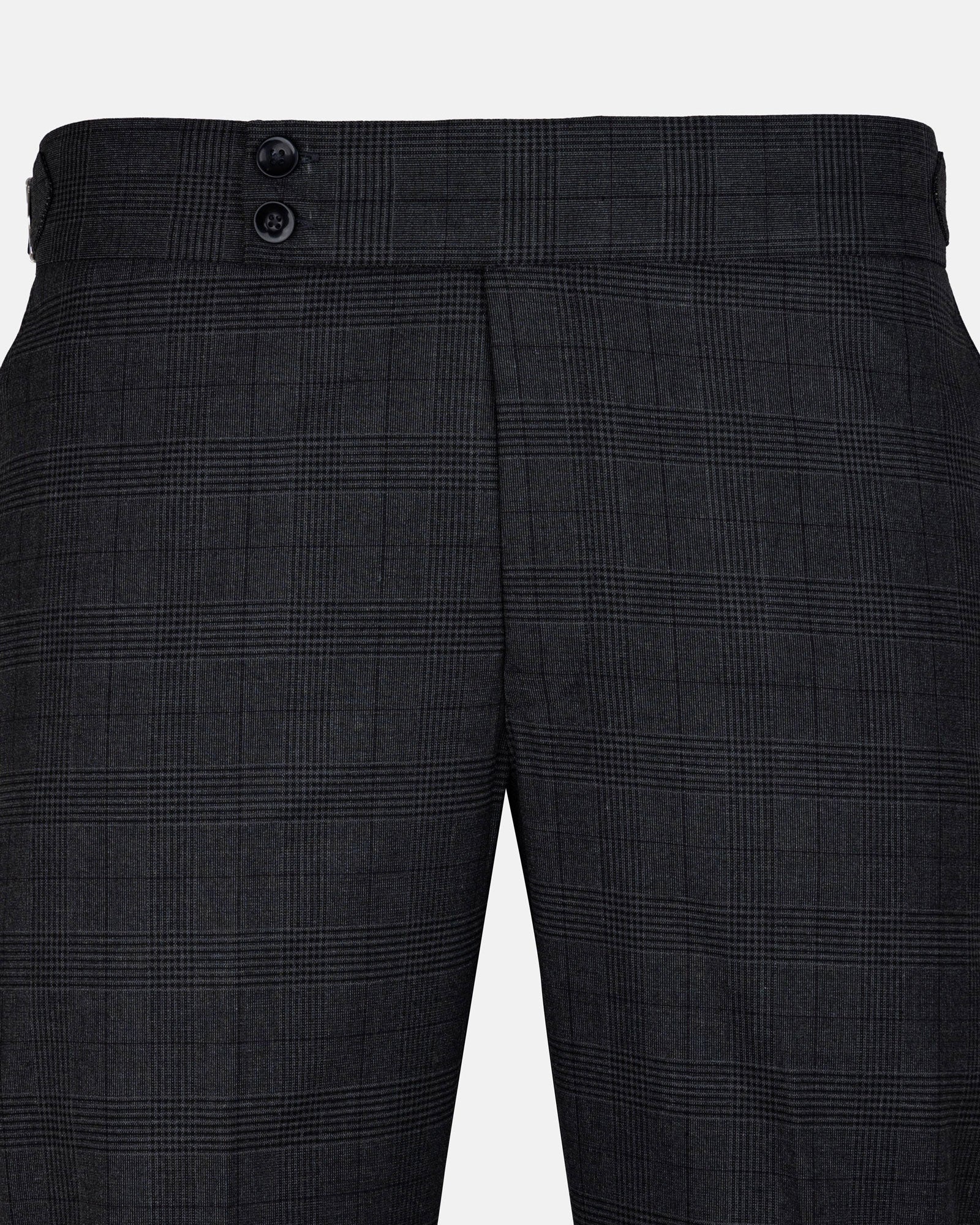 Sander Black Checked Formal Italian Pant - John Ellies