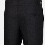 Sander Black Checked Formal Italian Pant - John Ellies