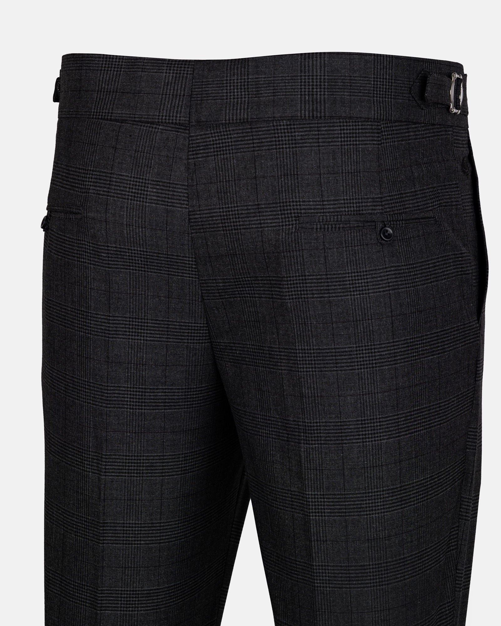 Sander Black Checked Formal Italian Pant - John Ellies