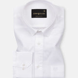 Arvoth White Cotton Textured Shirt