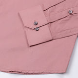 Arvoth Pink Cotton Textured Shirt