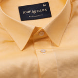 Arvoth Yellow Cotton Textured Shirt