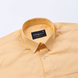 Arvoth Yellow Cotton Textured Shirt