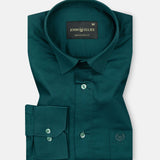 Arvoth Green Cotton Textured Shirt