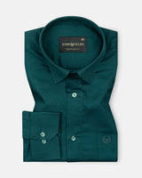 Arvoth Green Cotton Textured Shirt
