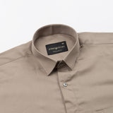 Arvoth Brown Cotton Textured Shirt