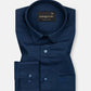Arvoth Navy Blue Cotton Textured Shirt - John Ellies