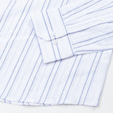Faryn Steel Blue Stripe Linen Shirt