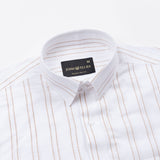 Faryn Orange Stripe Linen Shirt