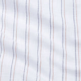 Faryn Navy Blue Stripe Linen Shirt