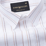 Faryn Brown Stripe Linen Shirt
