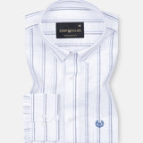 Faryn Multi Blue Stripe Linen Shirt