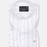 Faryn Multi Orange Stripe Linen Shirt