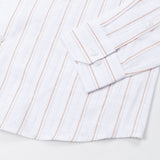 Faryn Multi Orange Stripe Linen Shirt