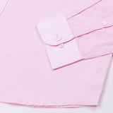 Linfro Pink Front Placket Plain Cotton Shirt