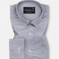 Linfro Grey Front Placket Plain Cotton Shirt - John Ellies