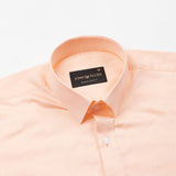 Linfro Orange Front Placket Plain Cotton Shirt