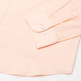 Linfro Orange Front Placket Plain Cotton Shirt